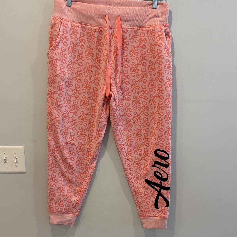 Aeropostale Coral Patterned Joggers